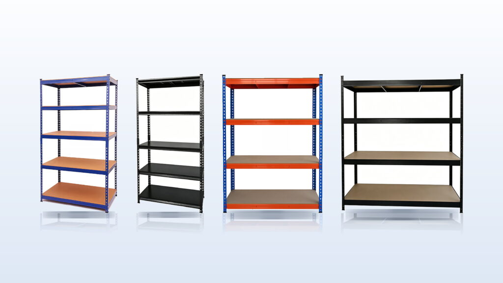 Steel shelving and heavy duty racking range by Xinyuan Manufacturing - boltless rivet shelving and industrial storage racks, powder coated finish